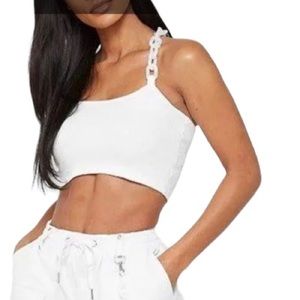 MANIÈRE DE VOIR ivory cropped top